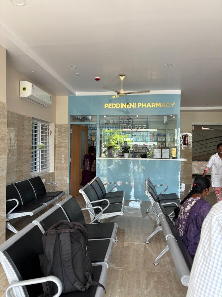 Waiting area and pharmacy